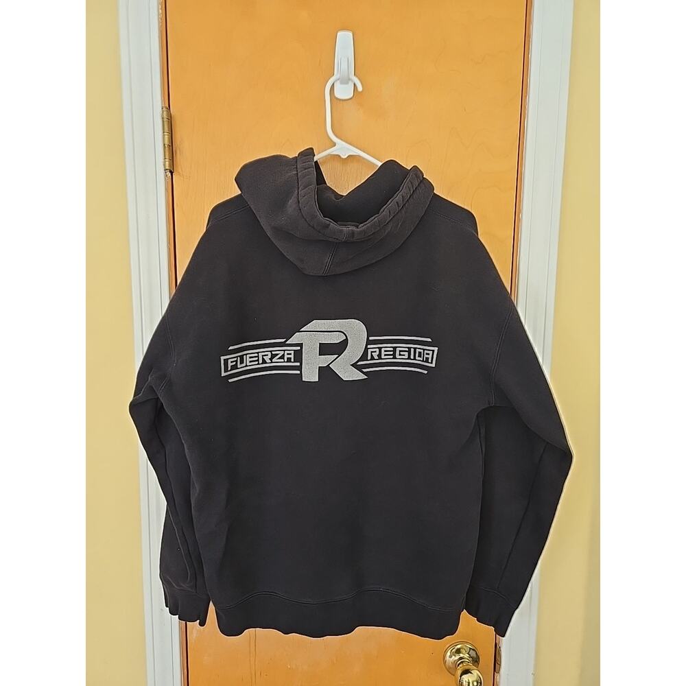 FUERZA REGIDA BLACK BIG LOGO HOODIE SWEATSHIRT SIZE Large